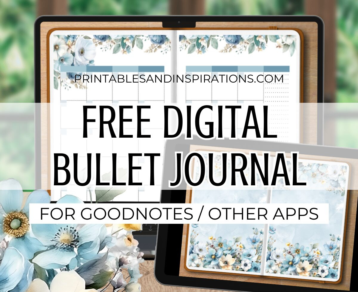 Free Digital Bullet Journal Template Every Month - Printables And for Goodnotes Bullet Journal Templates Free