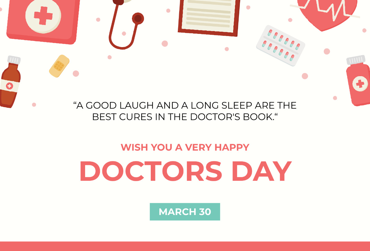 Free Doctors&amp;#039; Day Greeting Card Template To Edit Online with regard to Free Printable Happy Doctors Day Cards