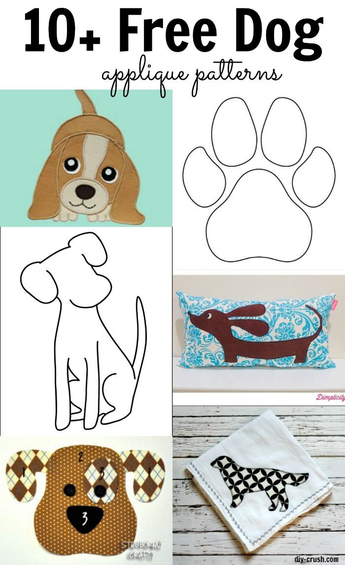 Free Dog Applique Patterns - Diy Crush for Printable Dog Applique Patterns