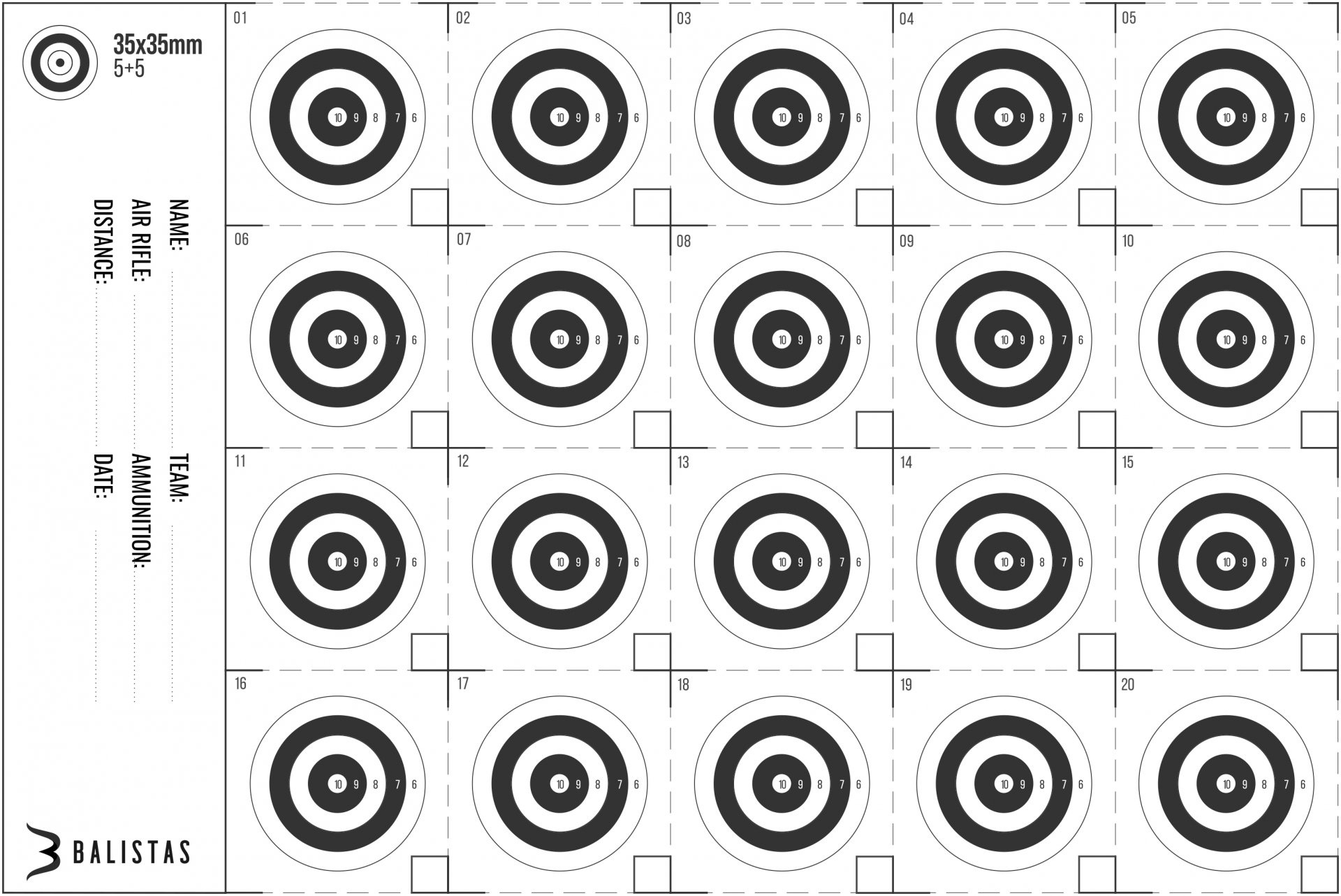 Free Downloadable Targets - For An Air Rifle, Pistol And Pcp Rifle with regard to Free Printable 22Lr Targets
