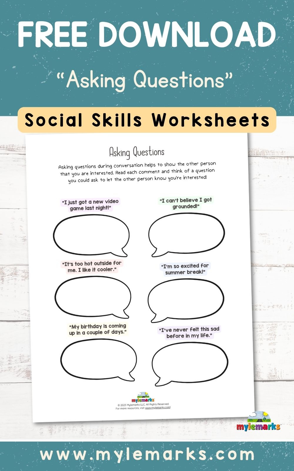 Free Downloads with Free Printable Social Skills Activities