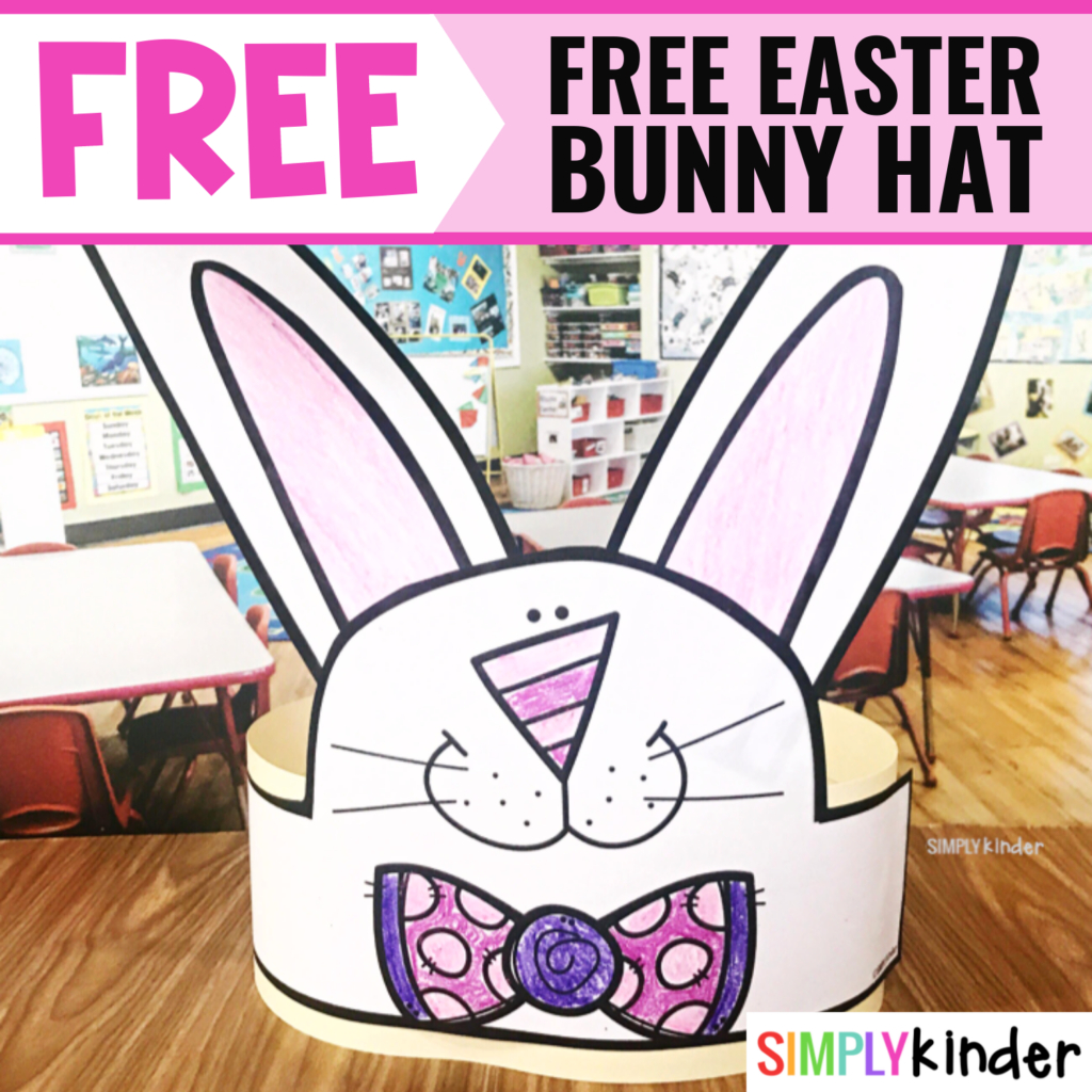 Free Easter Bunny Hat - Simply Kinder in Free Easter Hat Printables