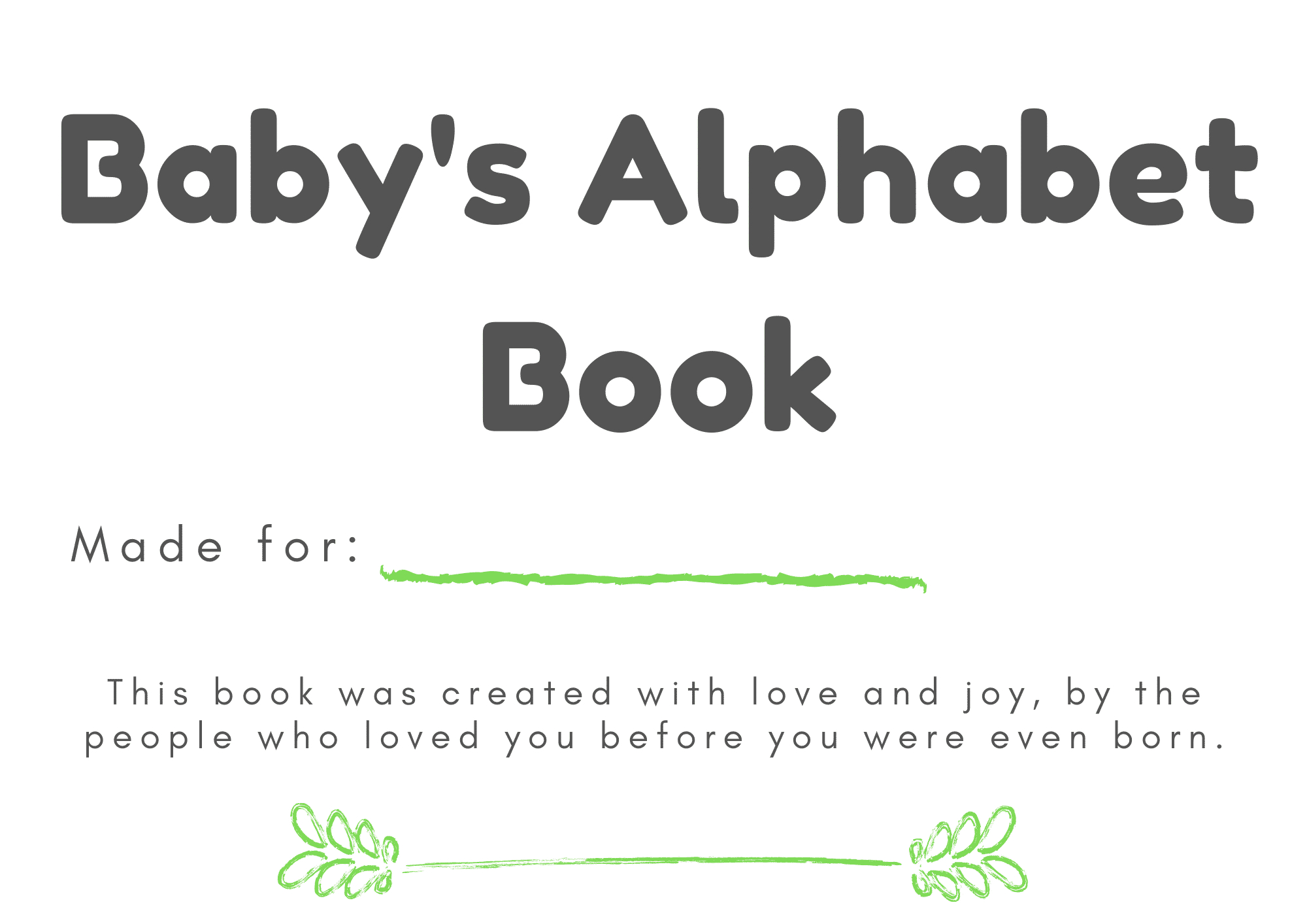 Free &amp;amp; Easy Downloadable Abc Book Template For Your Baby Shower with Free Alphabet Book Template