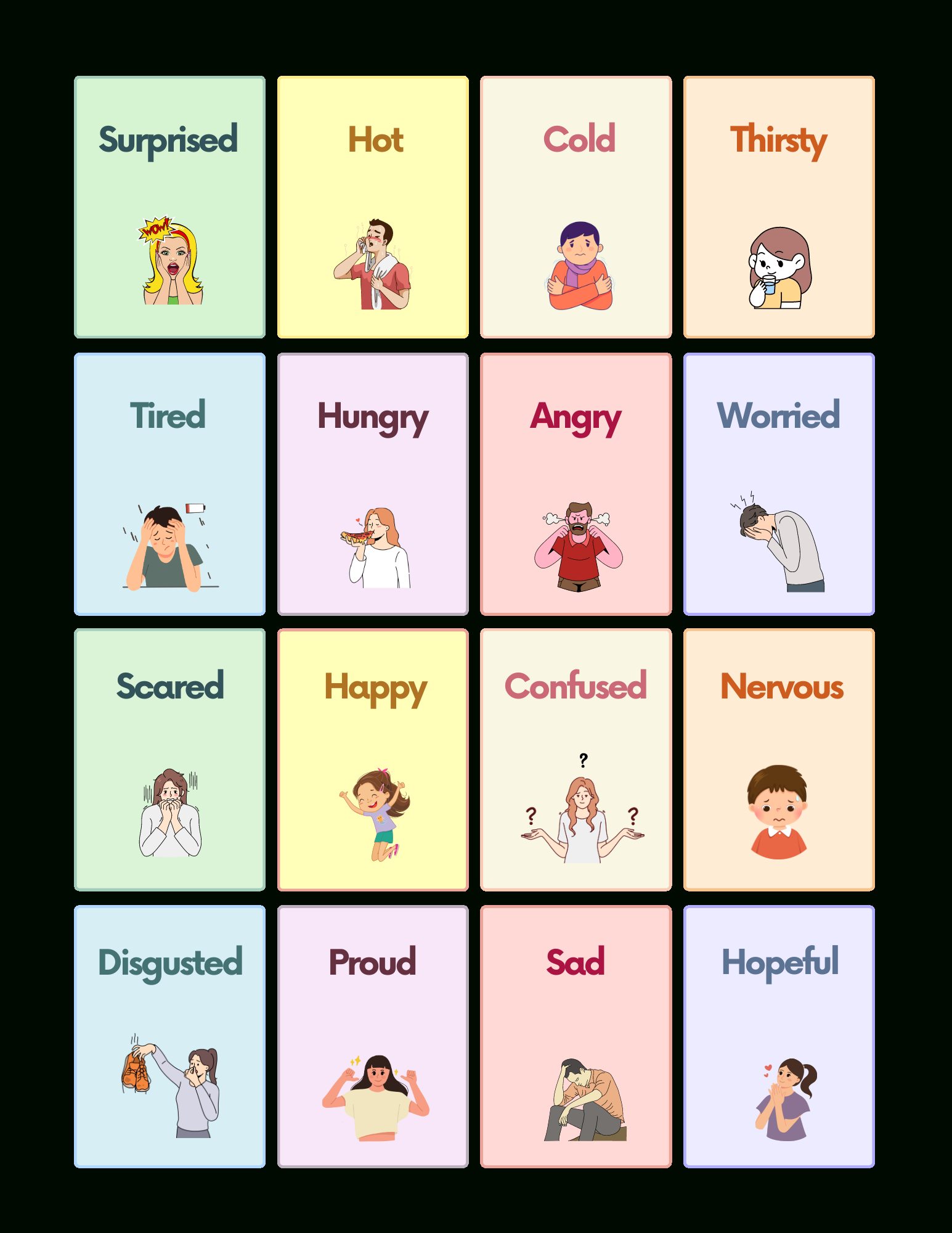 Free Emotions Flashcards For Autism And Speech Therapy | Autistichub intended for Free Printable Emotion Cards For Autism