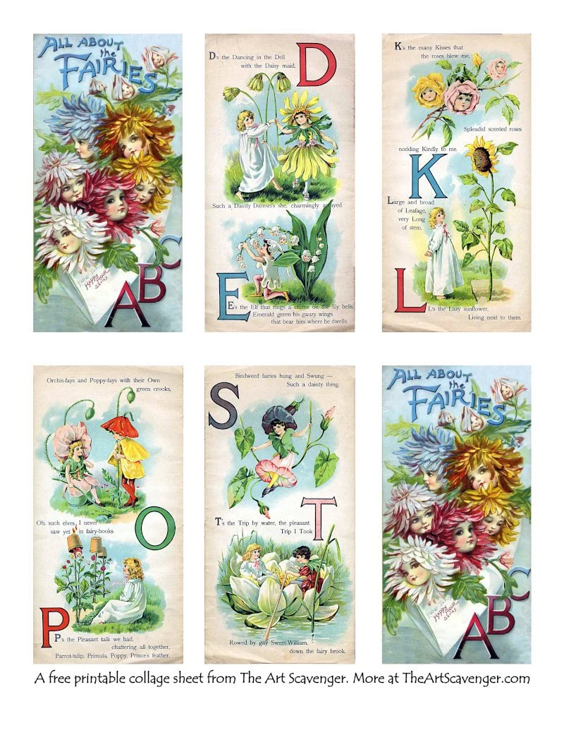 Free Fairy Abc Printable Ephemera — The Art Scavenger intended for Fairy Graphics Free Printables