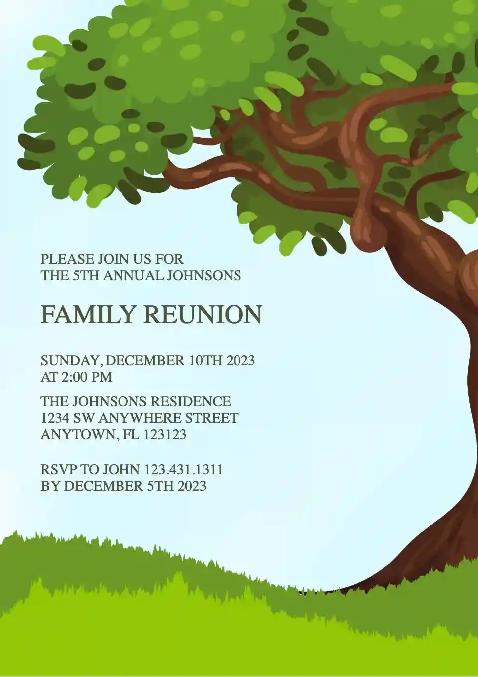 Free Family Reunion Invitation Templates | Invitanku regarding Free Printable Family Reunion Templates