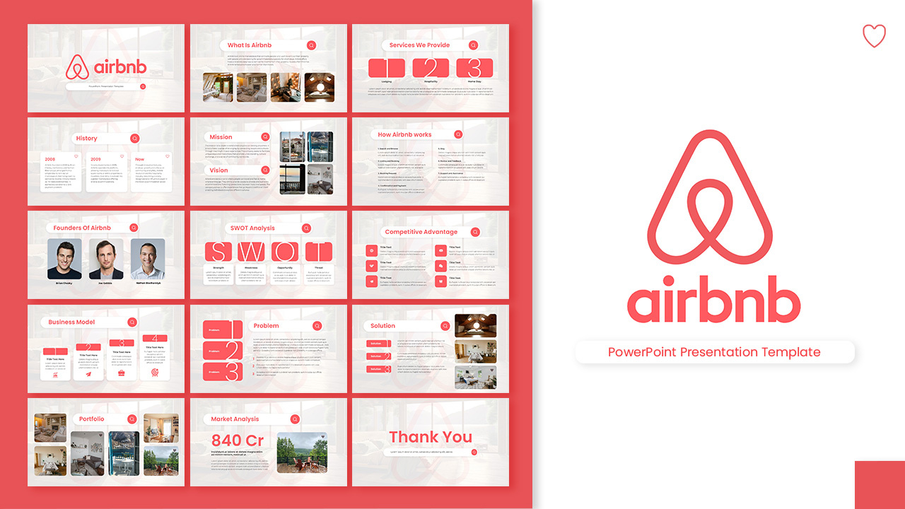 Free Famous Airbnb Pitch Deck Template | Powerpoint &amp;amp; Google Slides for Airbnb Templates Free Download
