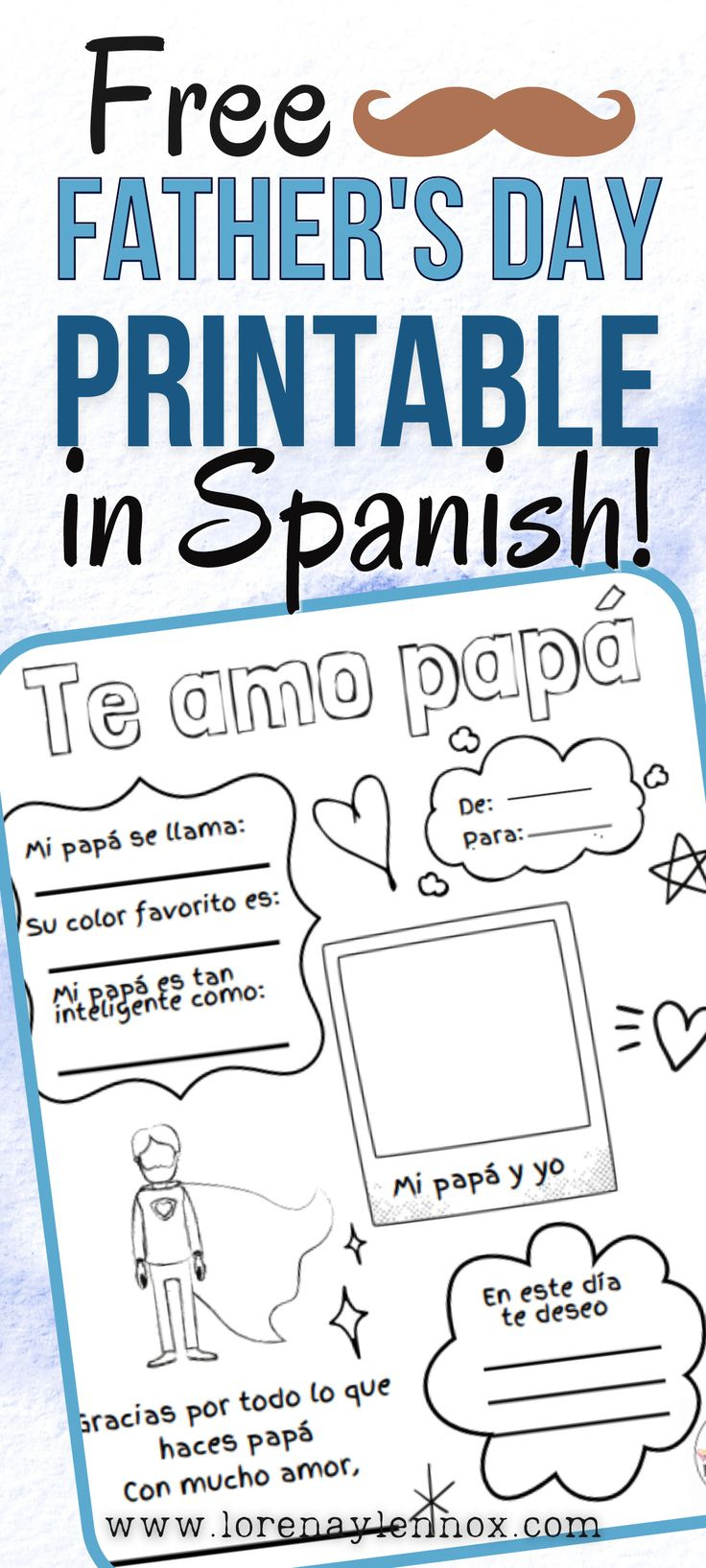 Free Father&amp;#039;S Day Printable In Spanish inside Free Printable Spanish Fathers Day Cards