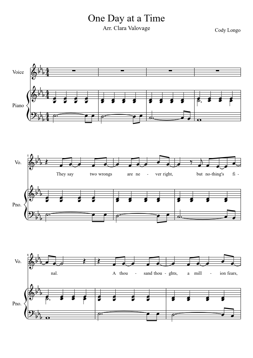 Free Free Printable Sheet Music One Day At A Time, Download Free within Free Printable Sheet Music One Day at a Time