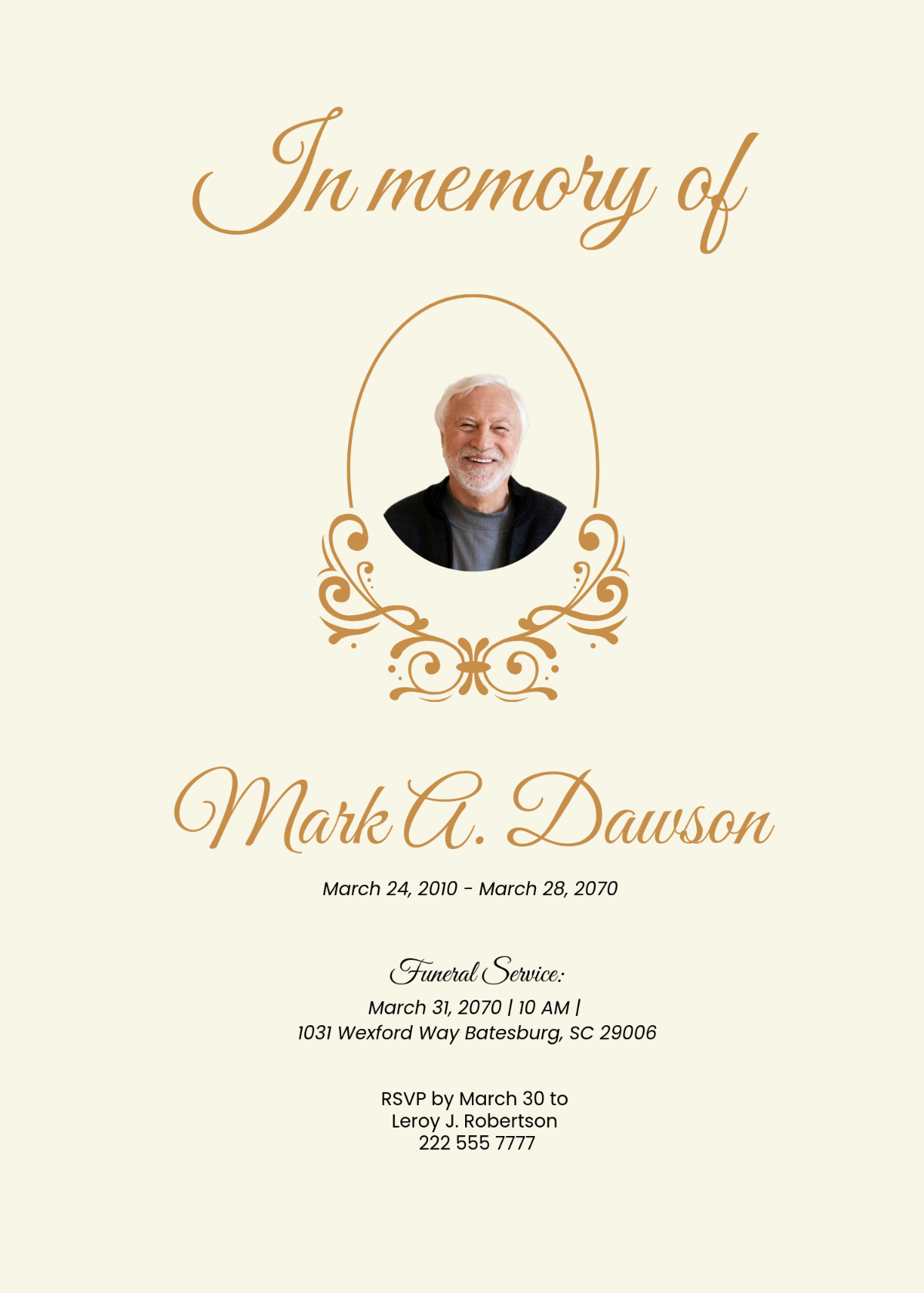 Free Funeral Template To Edit Online regarding Funeral Mass Booklet Template Free Download