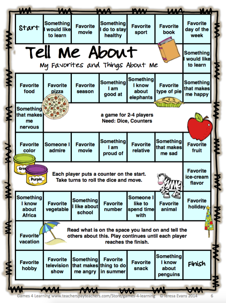 Free Games - Print And Play | English With Kids with Free Printable English Games