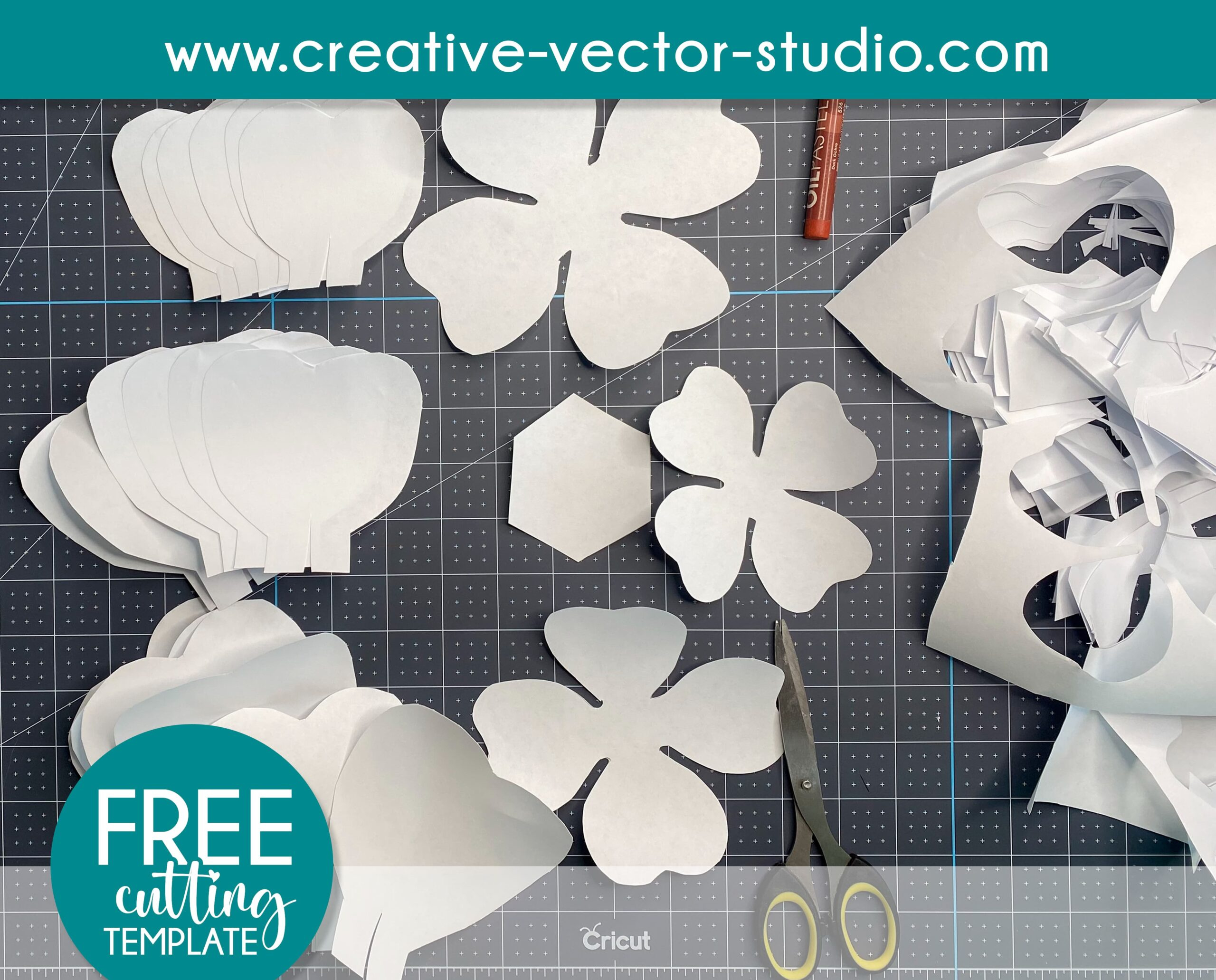 Free Giant Paper Rose Template | Creative Vector Studio within Free Printable Rose Templates