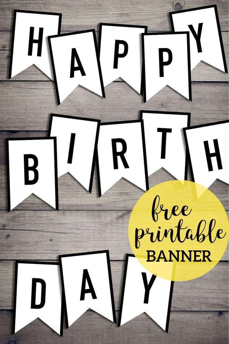 Free Happy Birthday Banner Printable Sign - Paper Trail Design in Free Printable Happy Birthday Sign