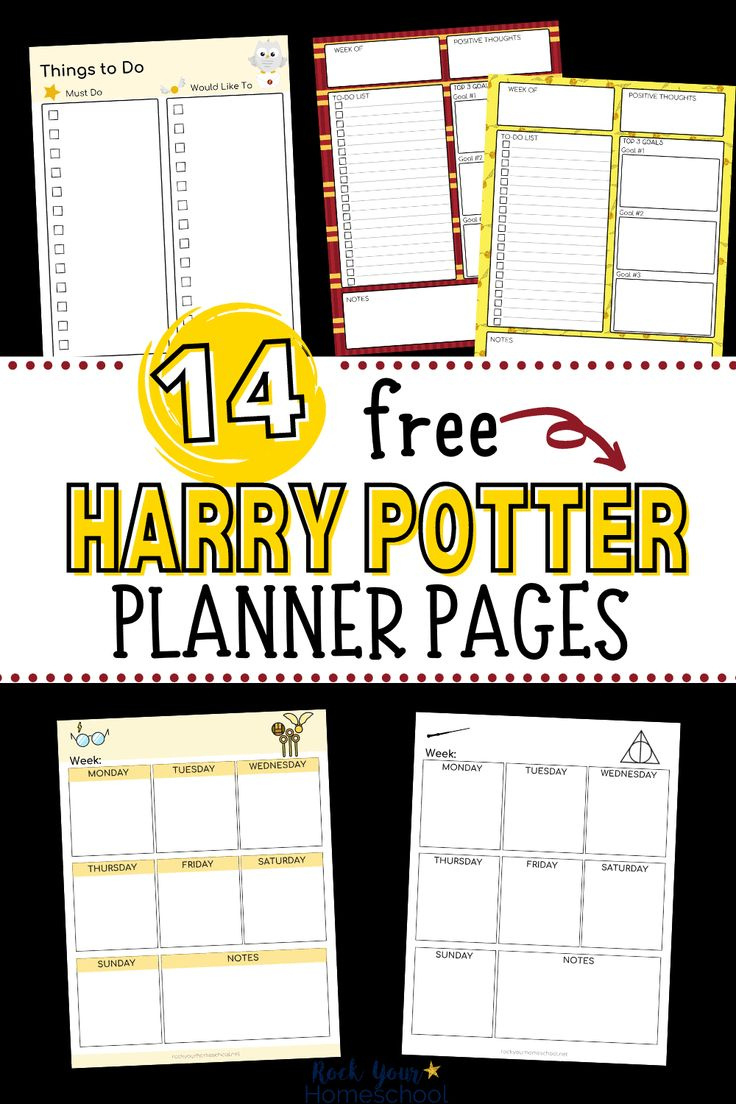 Free Harry Potter Planner Pages To Make 2024-2025 Magical - Rock with regard to Free Harry Potter Planner Printables