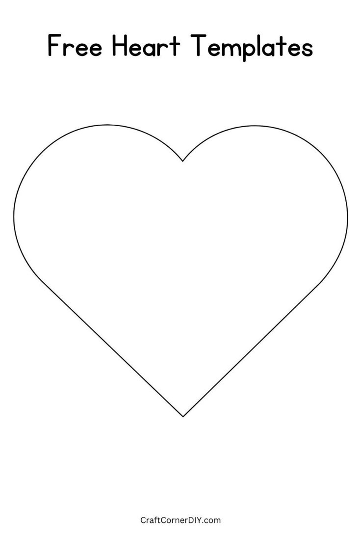 Free Heart Templates Of Different Sizes: Free Printable with regard to Free Large Heart Template to Print