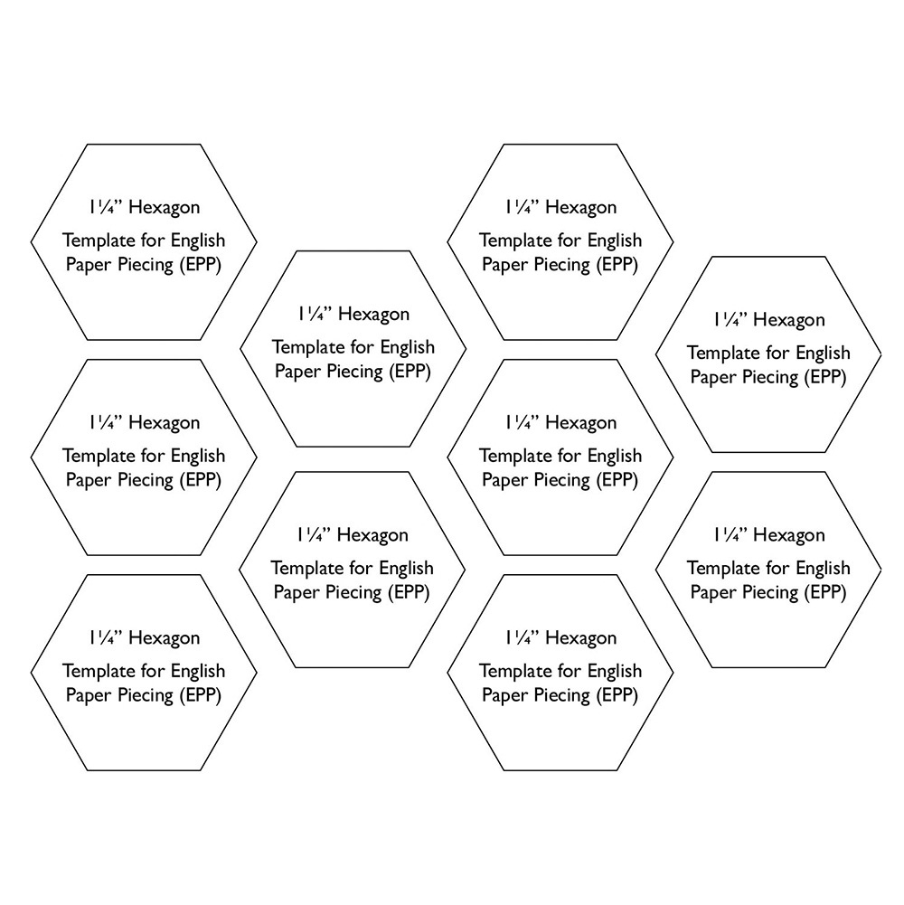 Free Hexagon Template | 1¼″ Epp Paper Piecing Templates inside Free Printable Paper Piecing Patterns