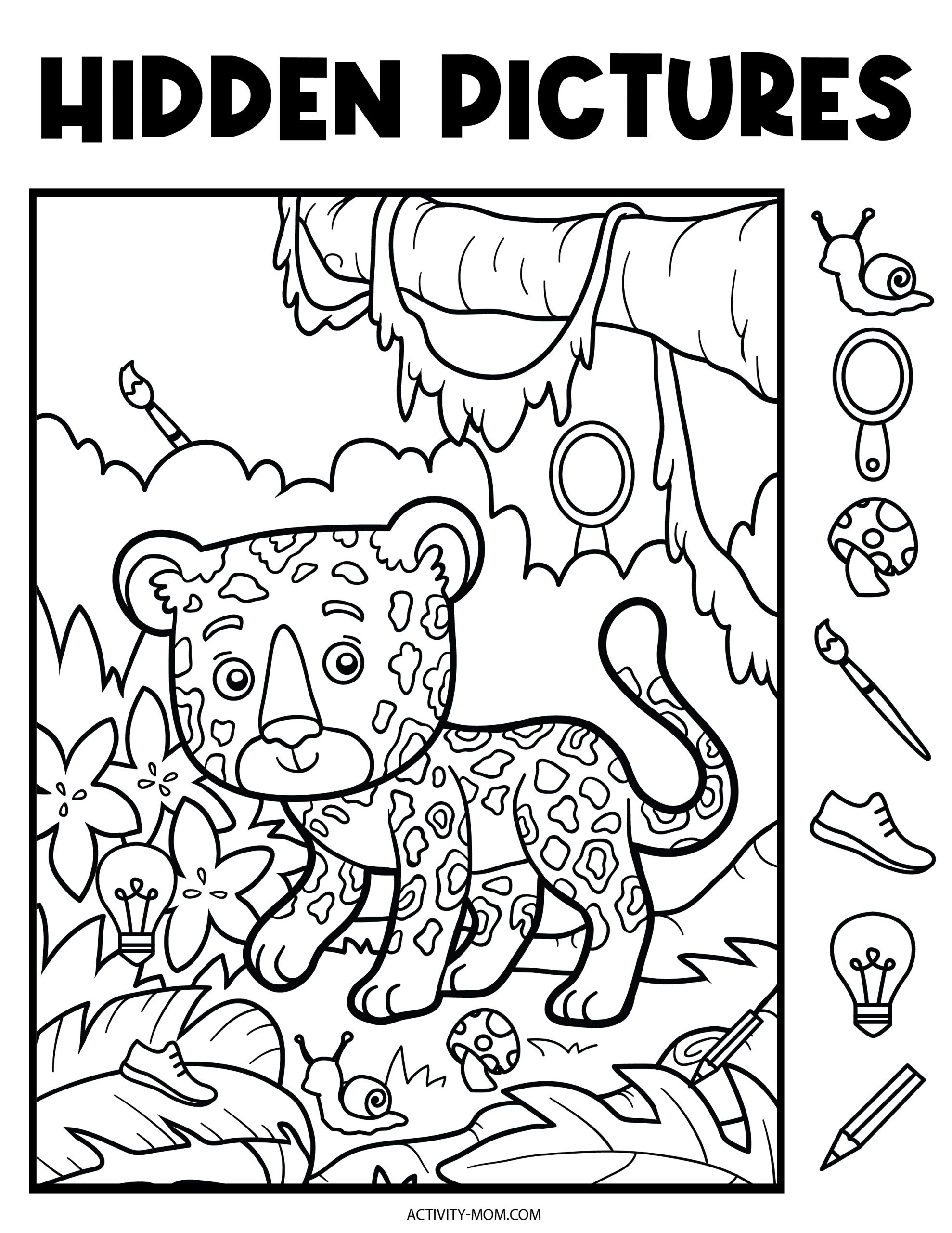 Free Hidden Pictures Printables For Kids - The Activity Mom regarding Free Look and Find Printables