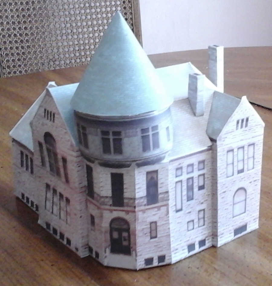 Free Ho Scale 3D Printable Paper Small Town Museum. regarding Free Printable Scale Model Railroad Buildings