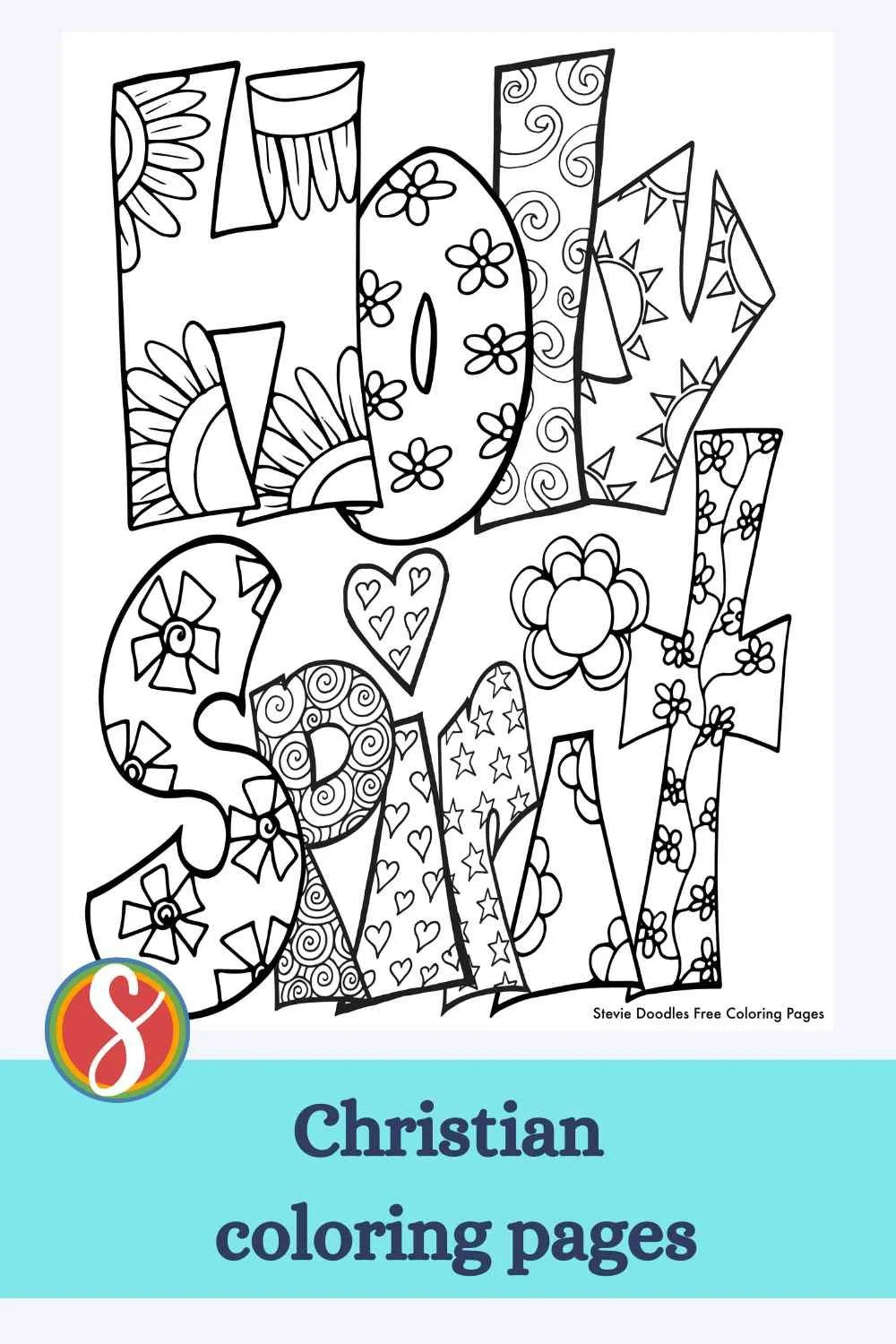 Free Holy Spirit Coloring Pages — Stevie Doodles with Free Printable Holy Spirit Coloring Pages