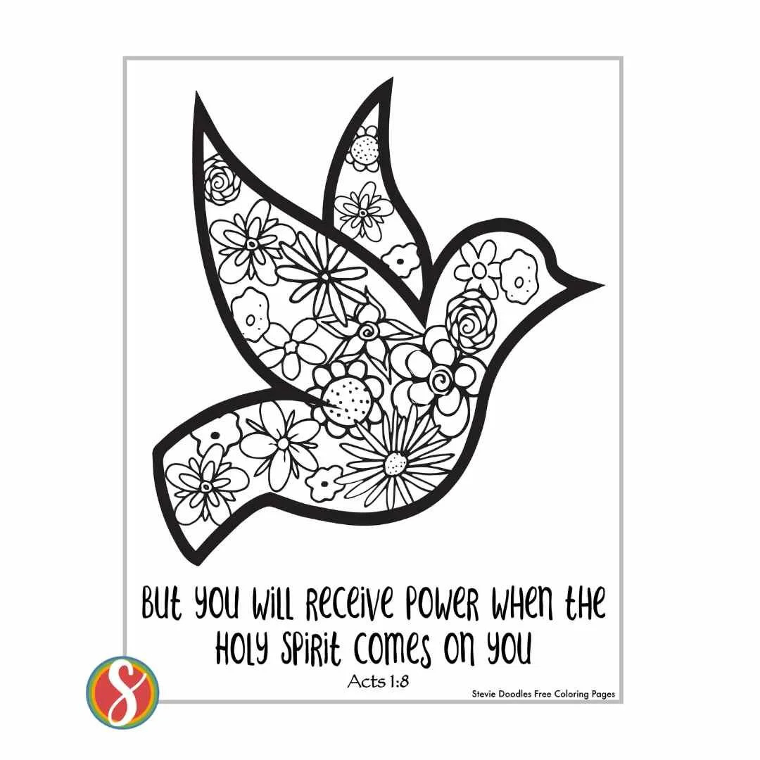 Free Holy Spirit Coloring Pages — Stevie Doodles with regard to Free Printable Holy Spirit Coloring Pages