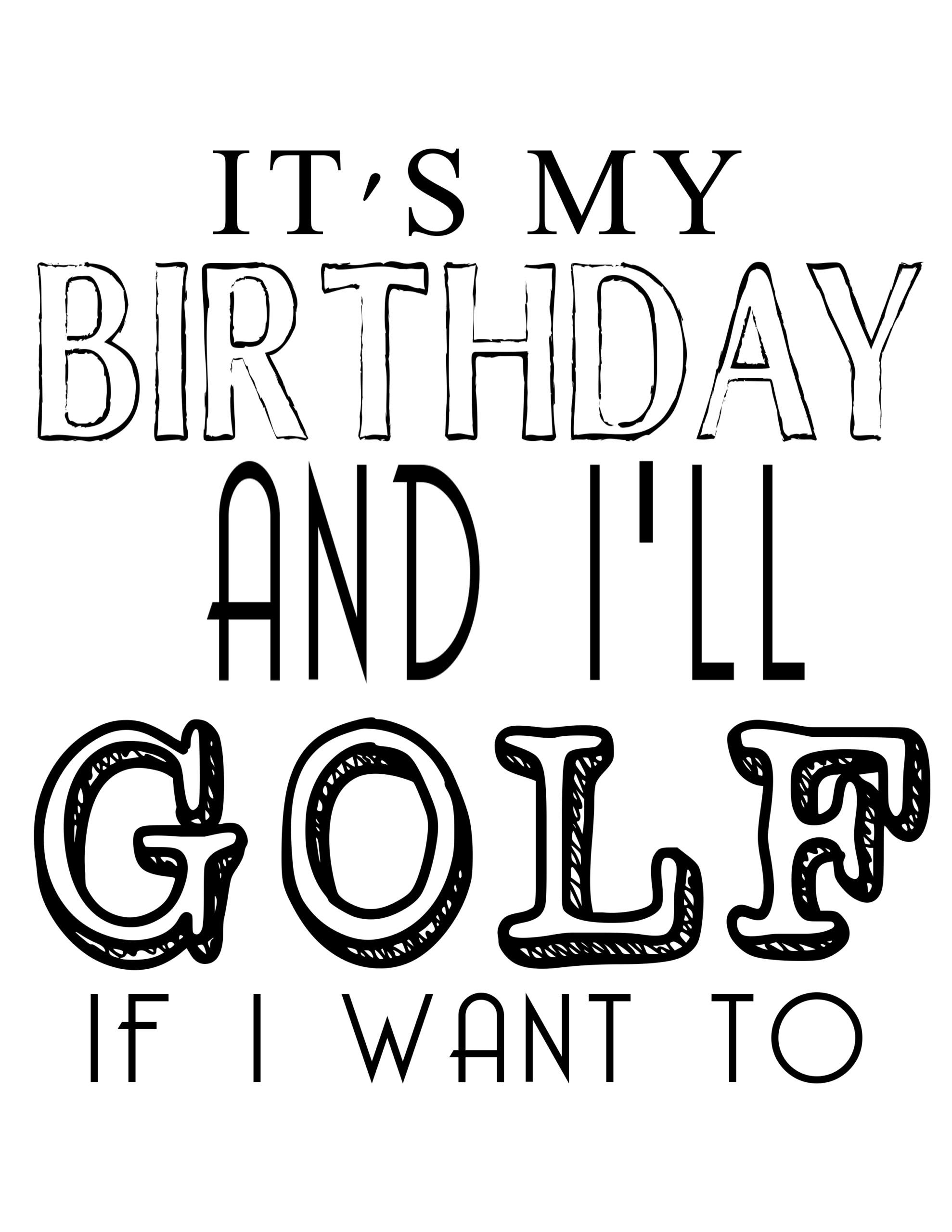 Free Its My Birthday Printables - Our Thrifty Ideas - Worksheets throughout Free Golf Birthday Cards Printable