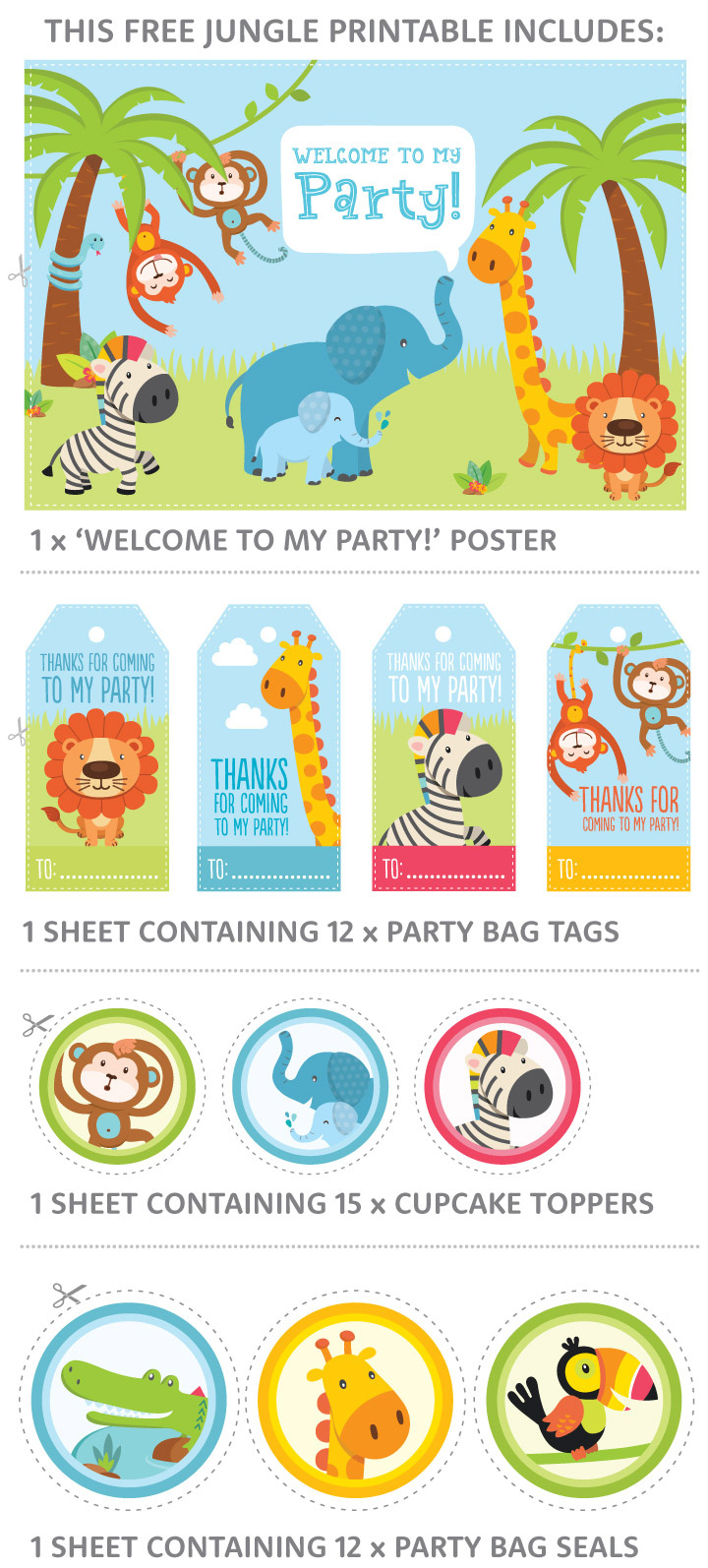 Free Jungle Party Invitation Printables within Free Safari Printables