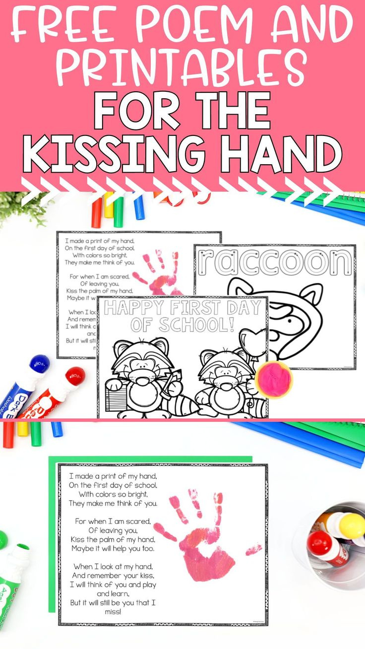 Free Kissing Hand Poem with regard to Free Kissing Hand Poem Printable