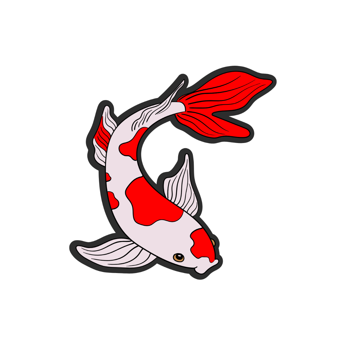 Free Koi Fish Clipart Template To Edit Online in Free Printable Koi Fish Stencils