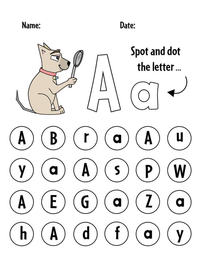 Free Letter Recognition Worksheets For Preschool! ⋆ The Hollydog Blog intended for Free Letter Recognition Printables