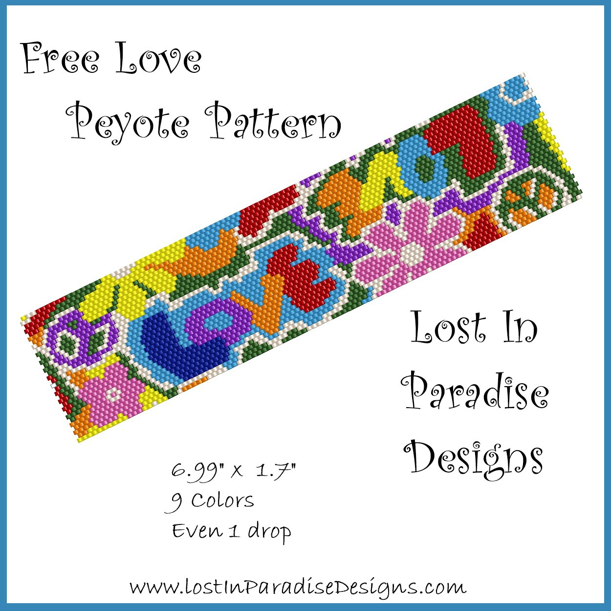 Free Love Peyote Bracelet Pattern – Lost In Paradise Designs with regard to Free Printable Patterns For Peyote Stitch Beading