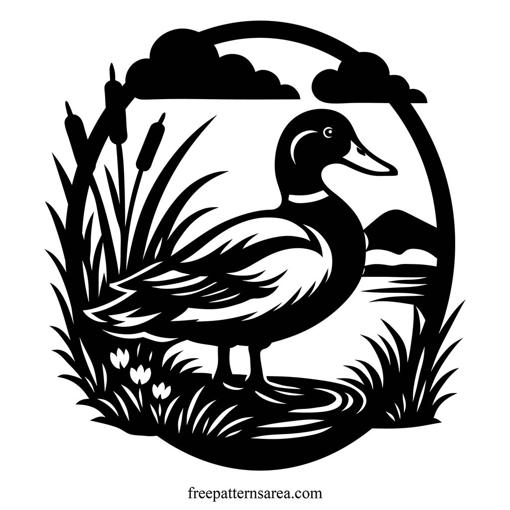 Free Mallard Duck Silhouette And Vector Art Designs - Freepatternsarea intended for Free Printable Stencils Of Mallard Ducks