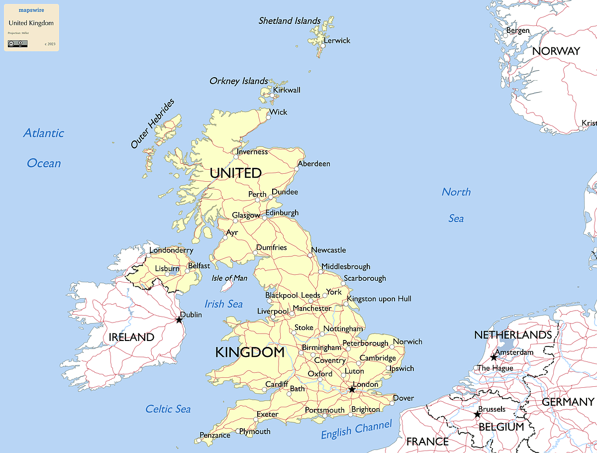 Free Maps Of The United Kingdom | Mapswire regarding Free Printable Map of Great Britain