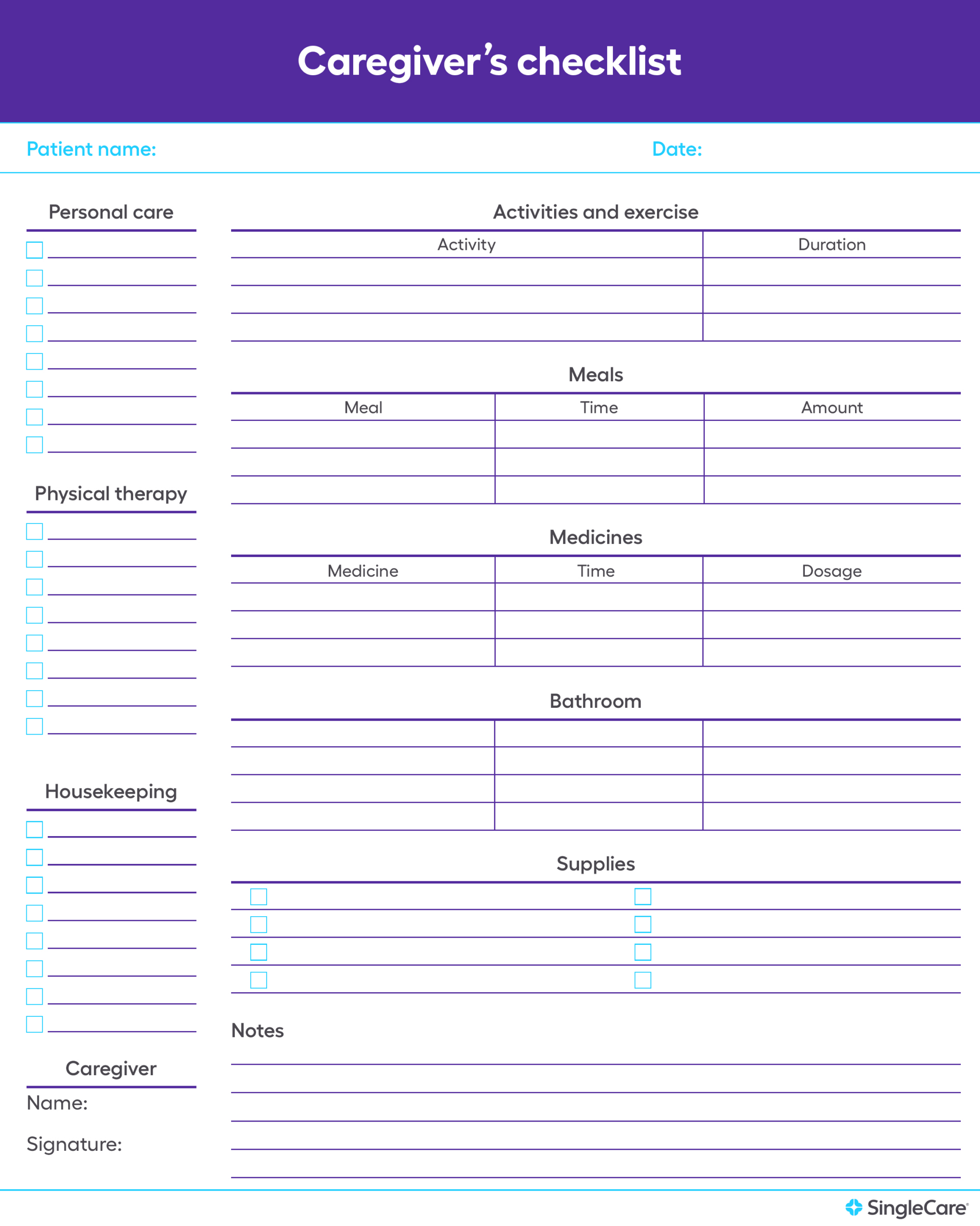 Free Medication List Templates For Patients And Caregivers within Free Printable Medicine List