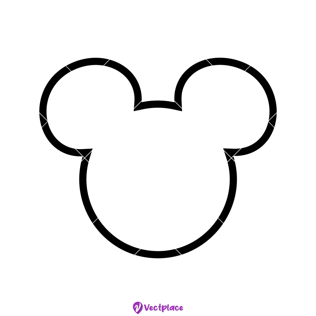 Free Mickey Mouse Head Outline Svg - Vectplace intended for Free Printable Mickey Mouse Head Stencils