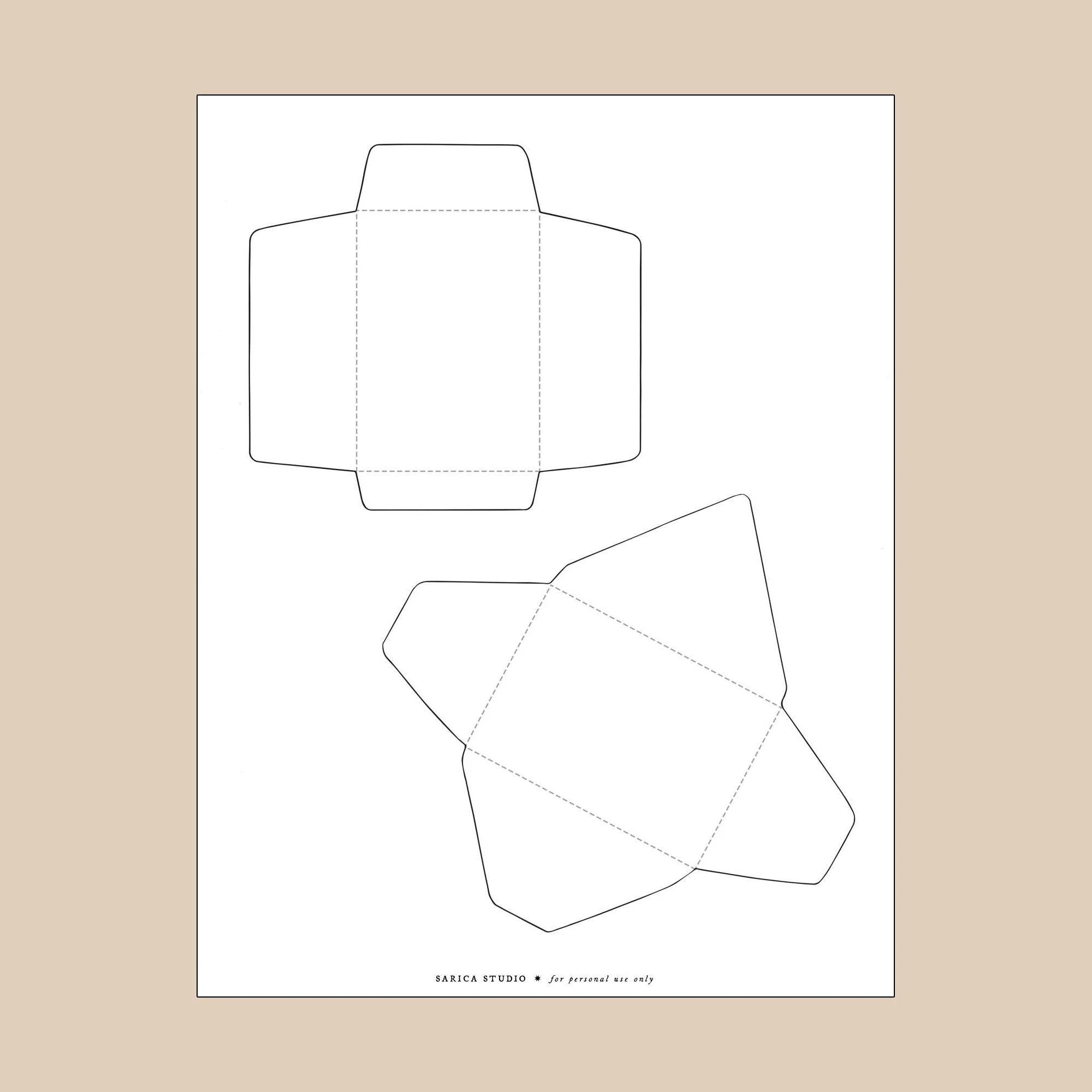 Free Mini Envelope Template Printable — Sarica Studio regarding Free Printable Patterns For Cardstock