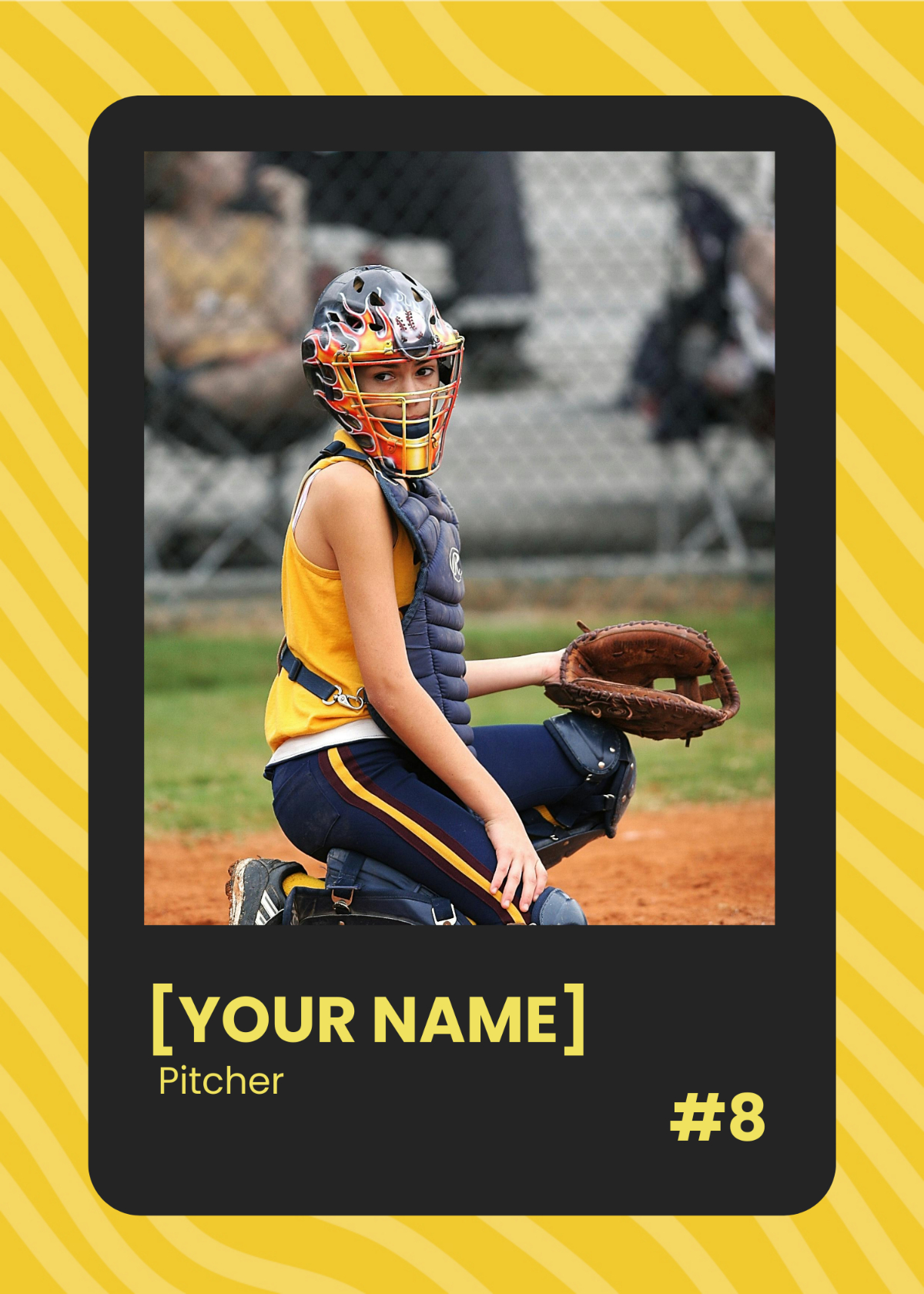 Free Minimalist Baseball Card Template To Edit Online regarding Free Softball Card Template