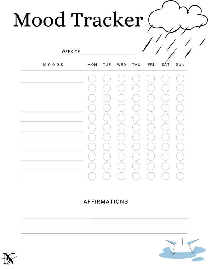 Free Monthly Mood Tracker Printable Including January pertaining to Free Mood Tracker Printable