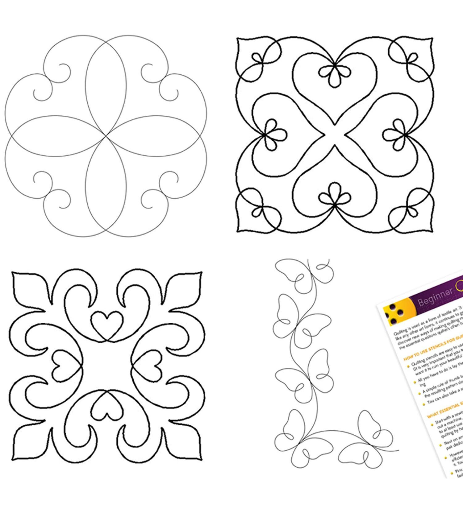 Free Motion Quilting Template Quilting Stencils For Machine And inside Quilting Stencil Templates Free