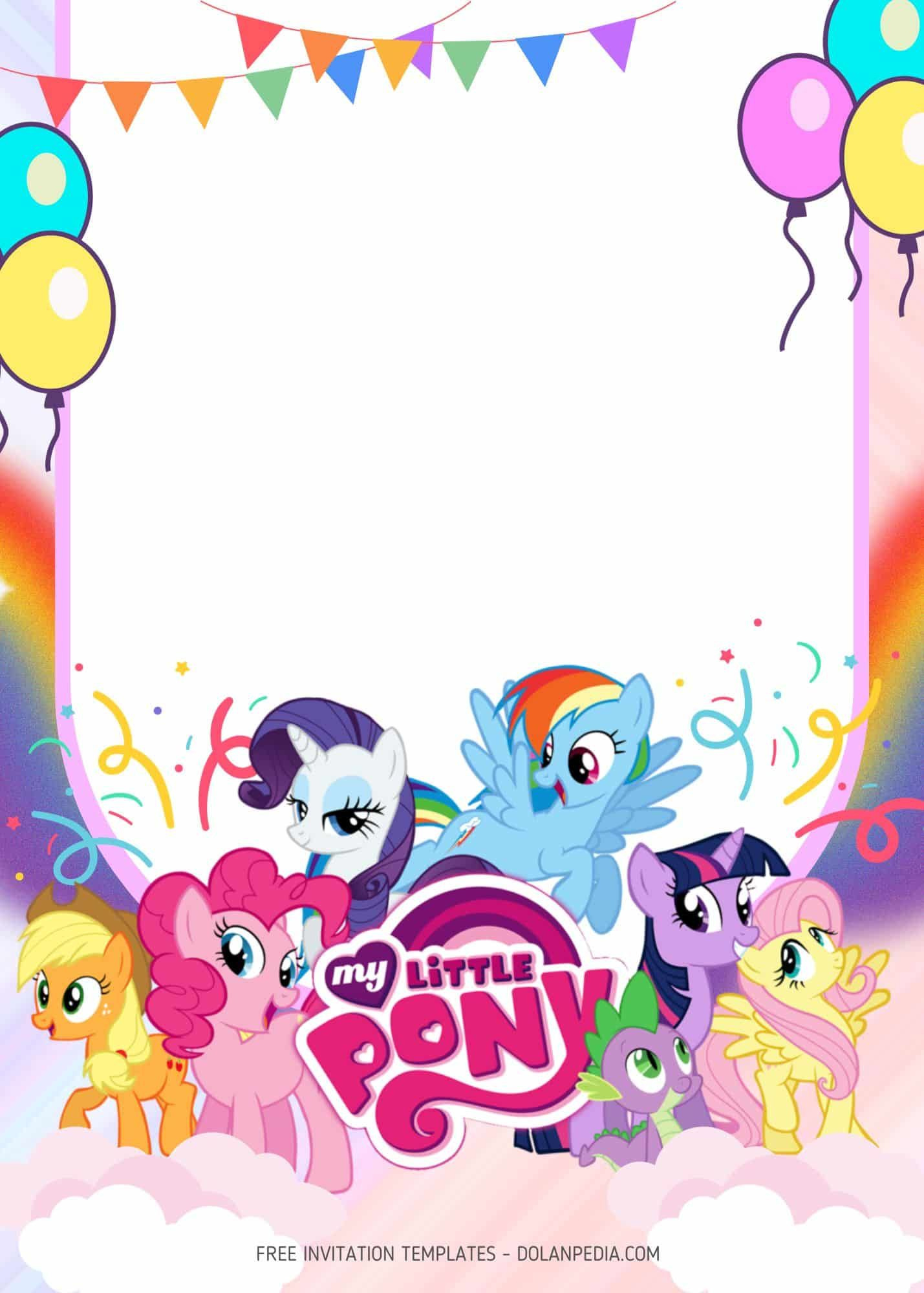 Free My Little Pony Birthday Invitation Templates within My Little Pony Birthday Party Invitation Template Free