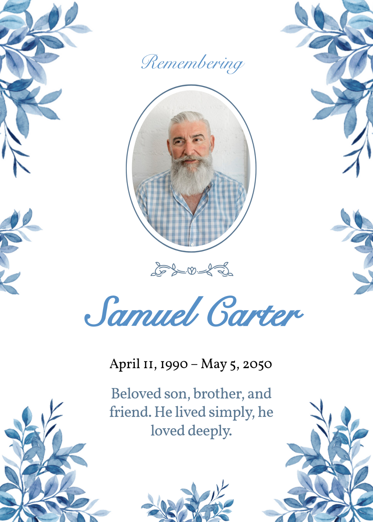 Free Obituary Templates, Editable And Printable intended for Editable Obituary Template Free