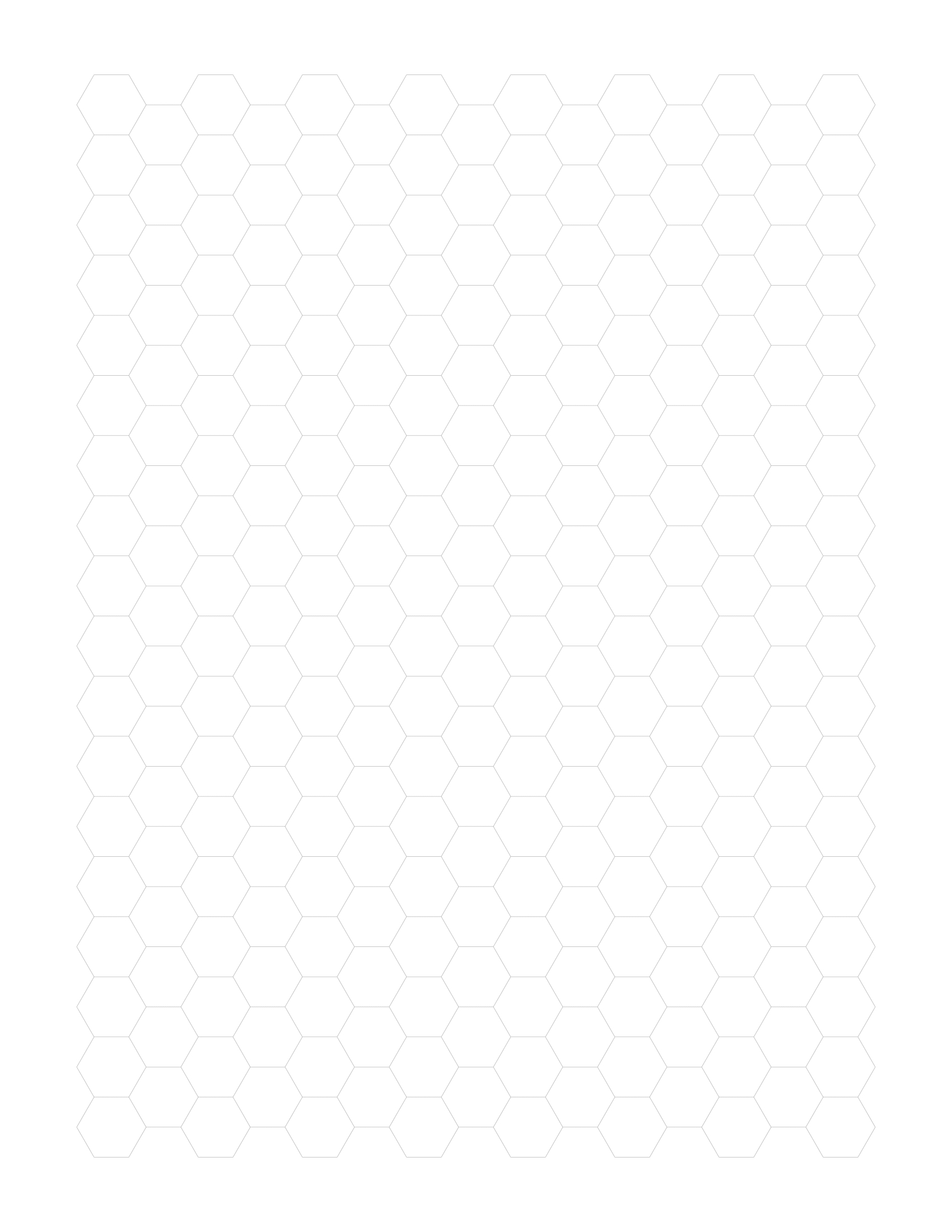Free Online Graph Paper / Hexagonal throughout Free Printable Hexagon Graph Paper