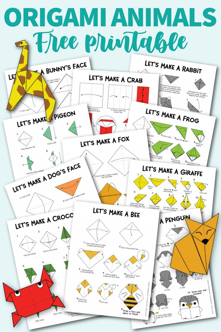 Free Origami Animals With Instructions And Diagrams inside Free Origami Printables