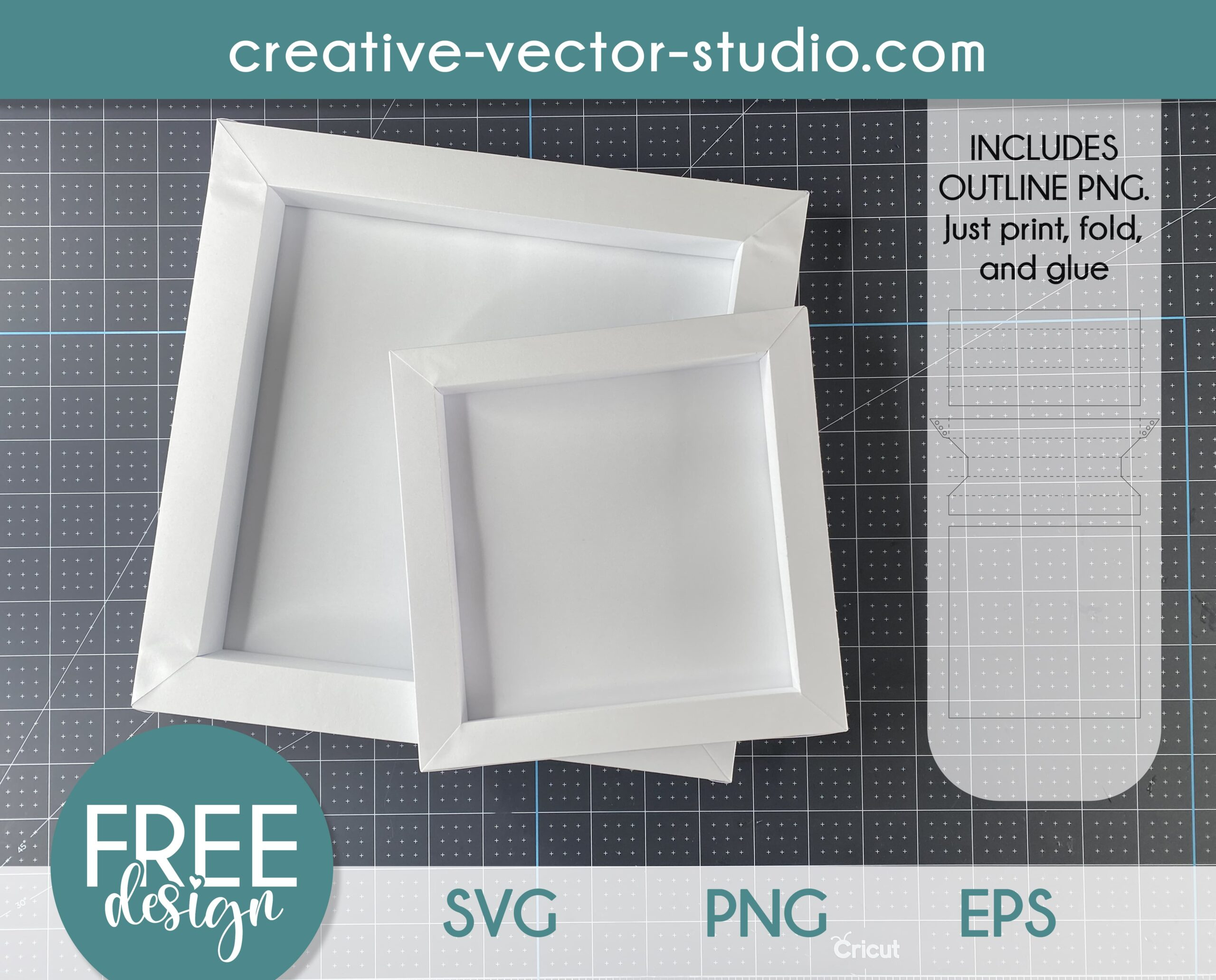 Free Paper Frame Svg Template | Creative Vector Studio intended for Free Printable Paper Picture Frames