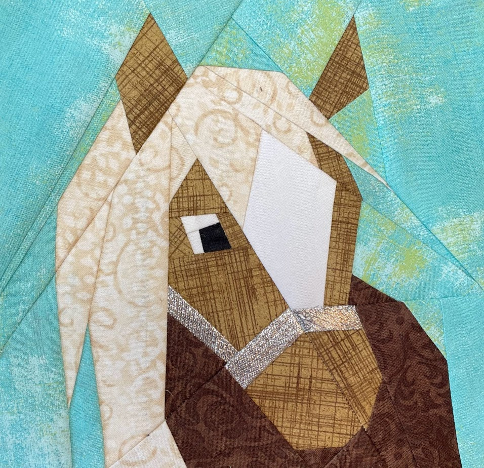 Free Paper Pieced Horse Block Pattern In Pdf, Free Instant pertaining to Free Printable Quilting Patterns of Horses
