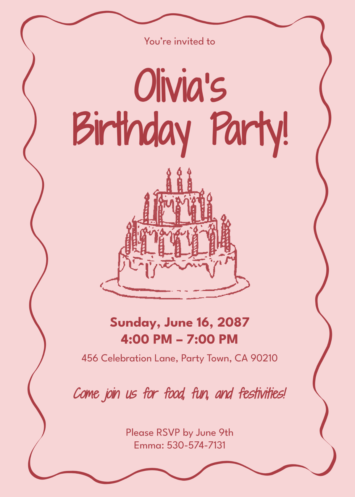 Free Party Invitation Templates, Editable And Printable with regard to Free Birthday Party Reminder Template