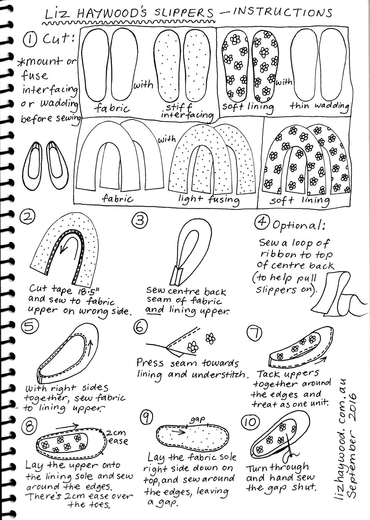 Free Pattern Ballerina Slippers - The Craft Of Clothes regarding Free Template Slipper Boot Sewing Pattern