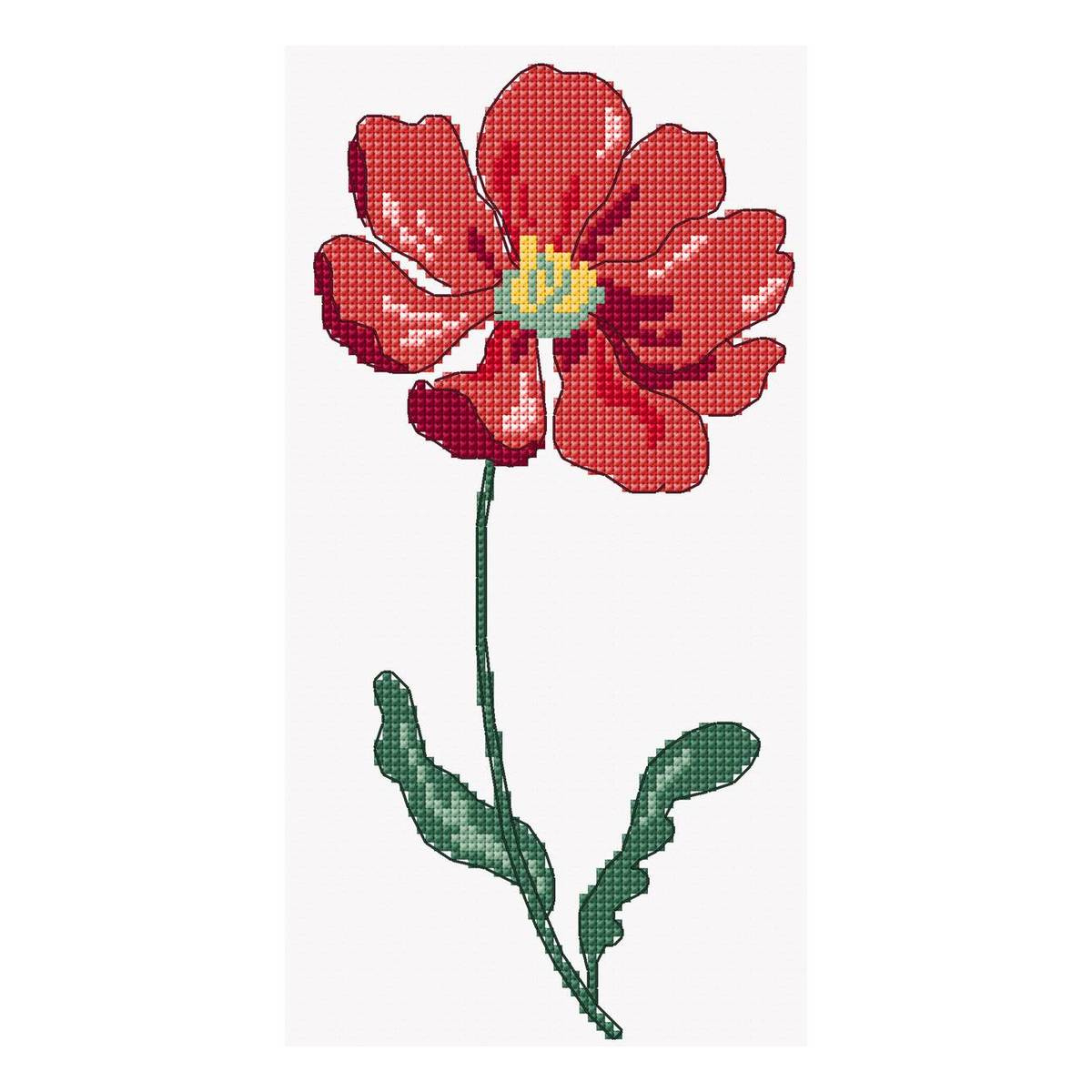 Free Pattern Dmc Scarlet Peony Cross Stitch 0215 | Hobbycraft for Free Printable Dmc Cross Stitch Patterns
