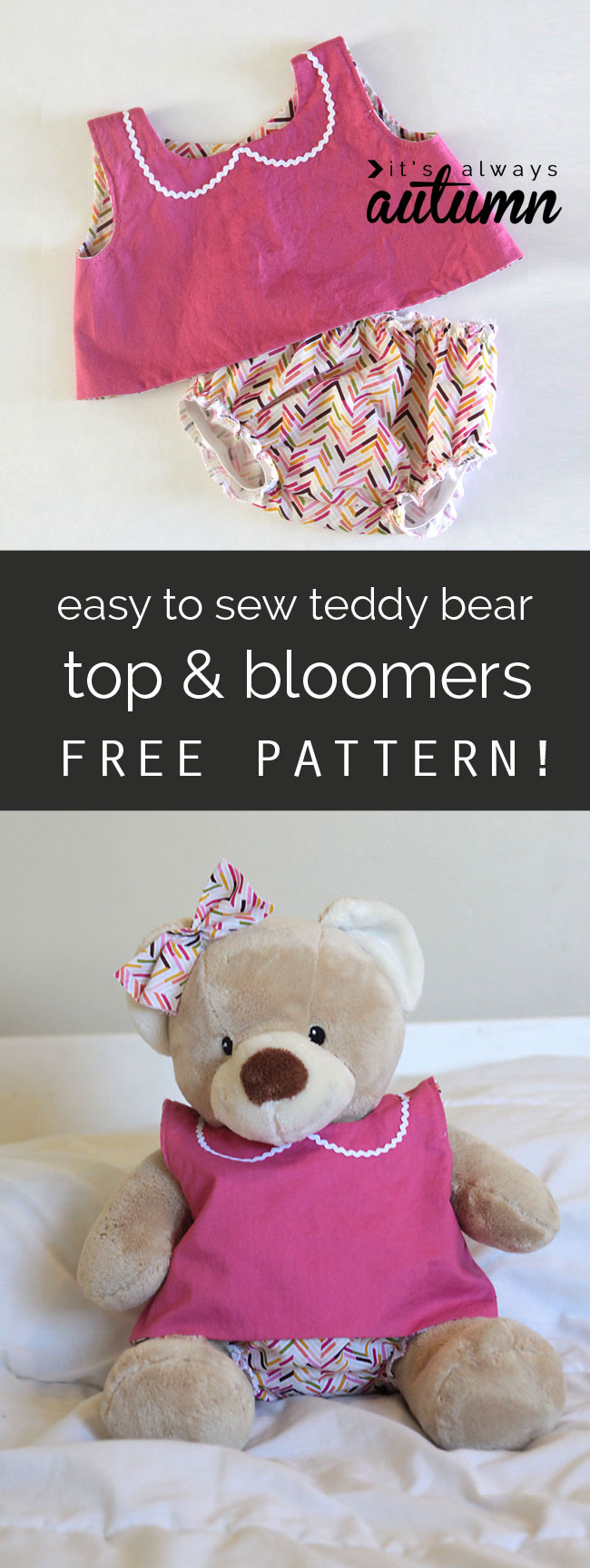 Free Pattern For Easy To Sew Teddy Bear Clothes (Build-A-Bear with Free Printable Build A Bear Clothes Patterns
