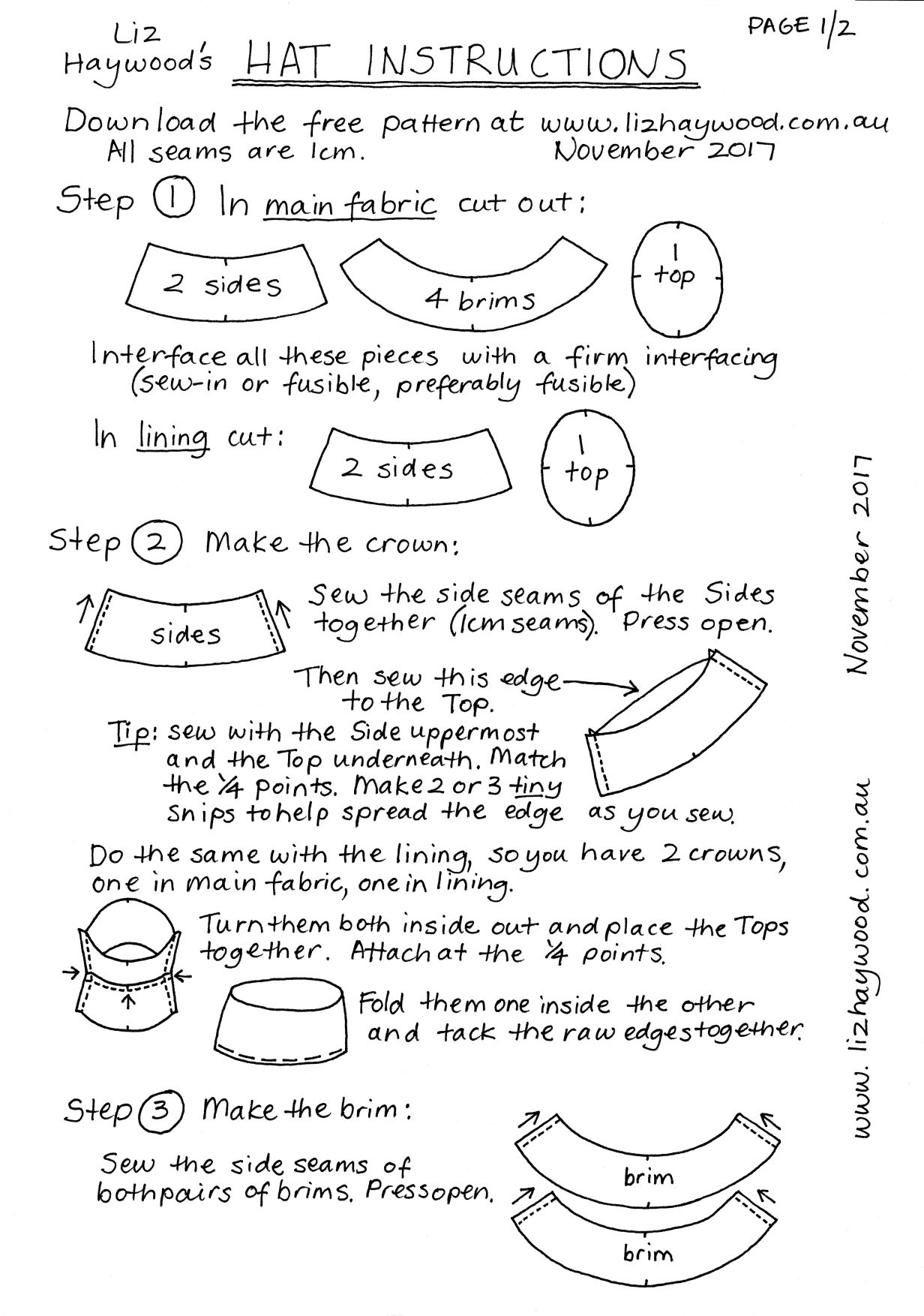 Free Pattern: Make A Hat - The Craft Of Clothes within Free Printable Fabric Beanie Pattern