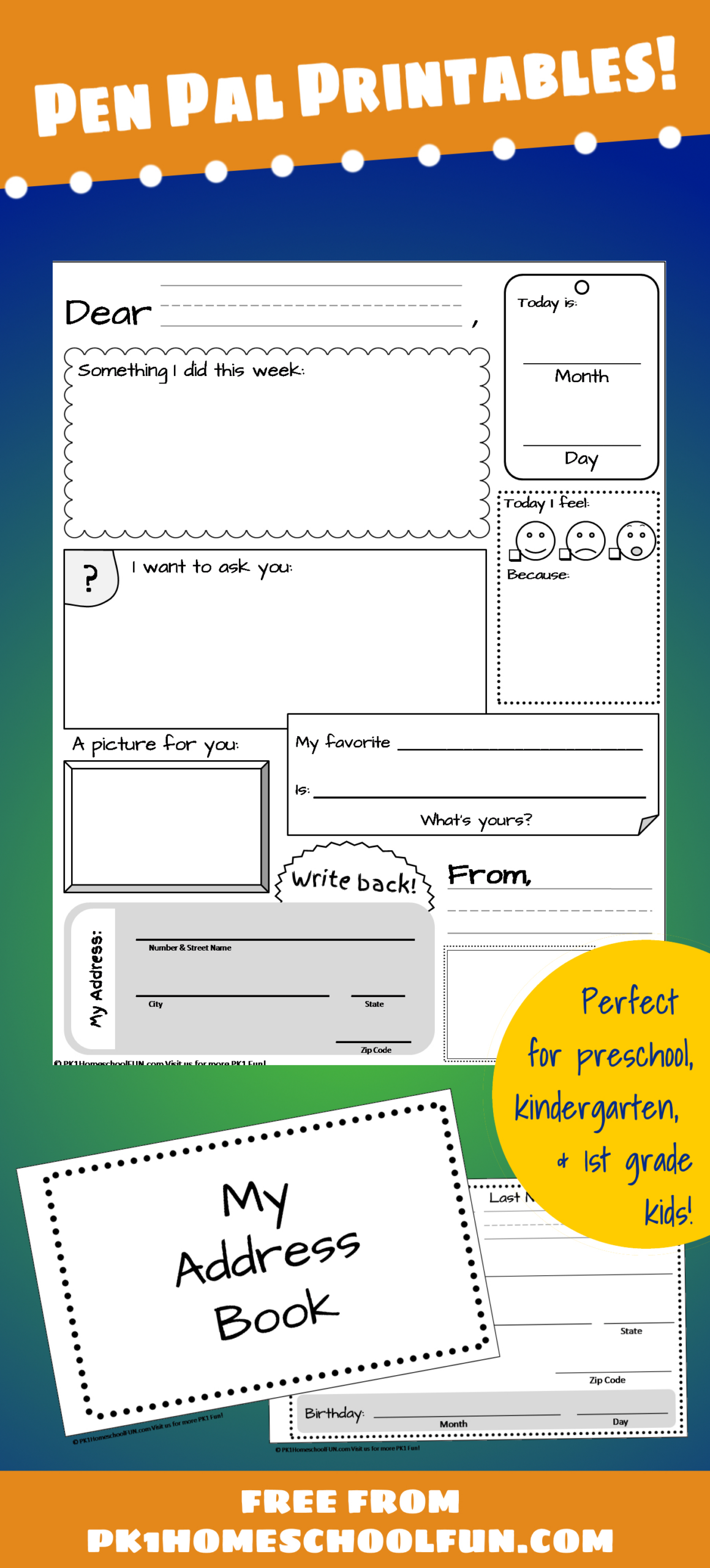 Free Pen Pal Printables inside Free Pen Pal Printables